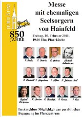 Messe mit ehemaligen Seelsorgern von Hainfeld