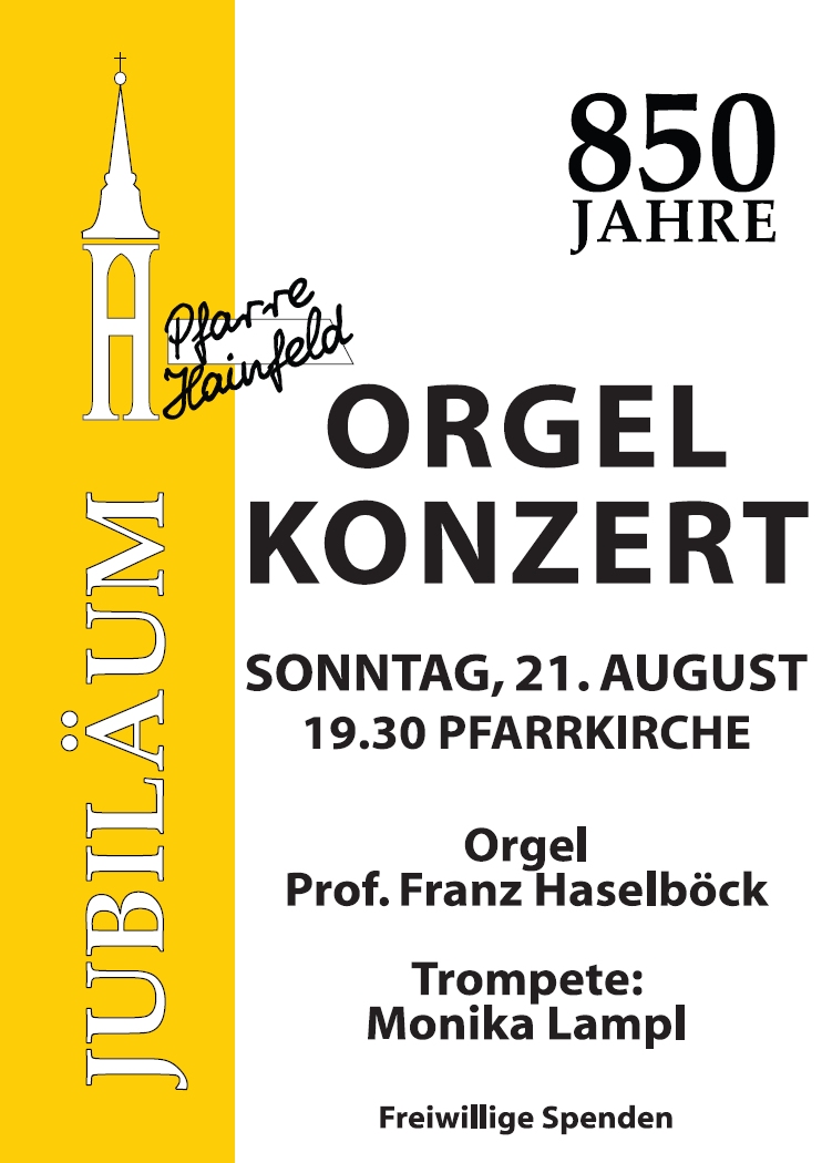 Plakat Orgelkonzert 2011