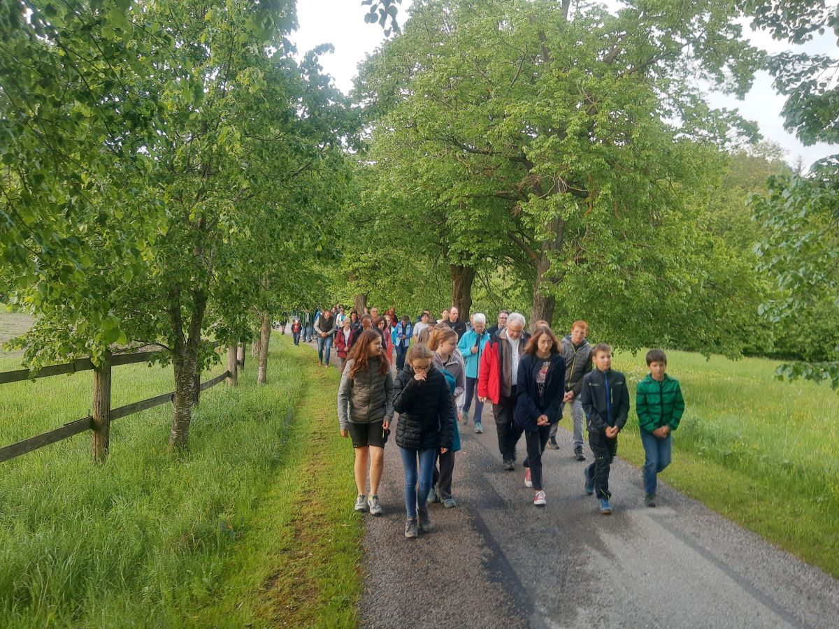 Bittgang in Gegend Egg zum Gut Hartberg (Familie Lauda)