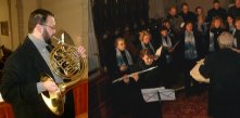 Bilder von der Uraufführung der Andreasmesse für Horn F und Orgel sowie des Adventkonzertes des Chor70 am 1. Adventsonntag (30. November 2003)