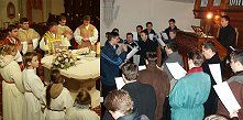 Bilder von der Messe mit den Studenten des Priesterseminars Zips (10. Dezember 2005)